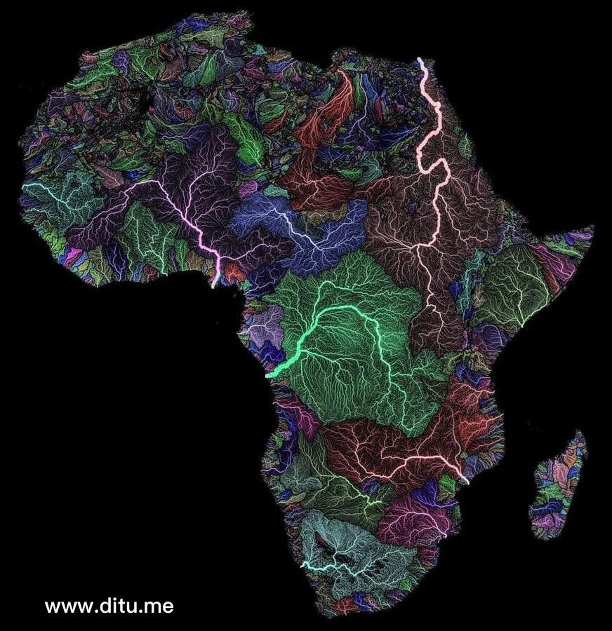 非洲河流地图