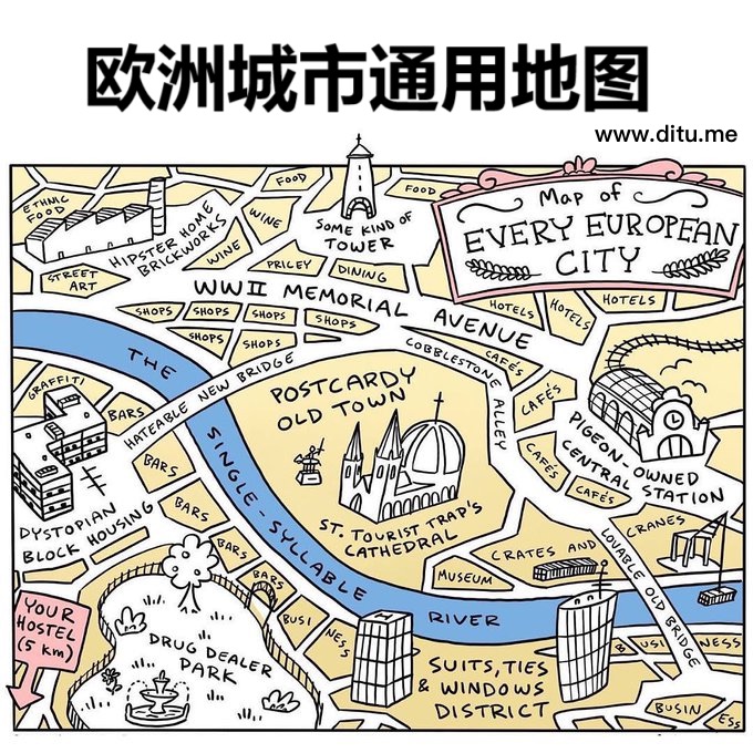 欧洲城市通用地图