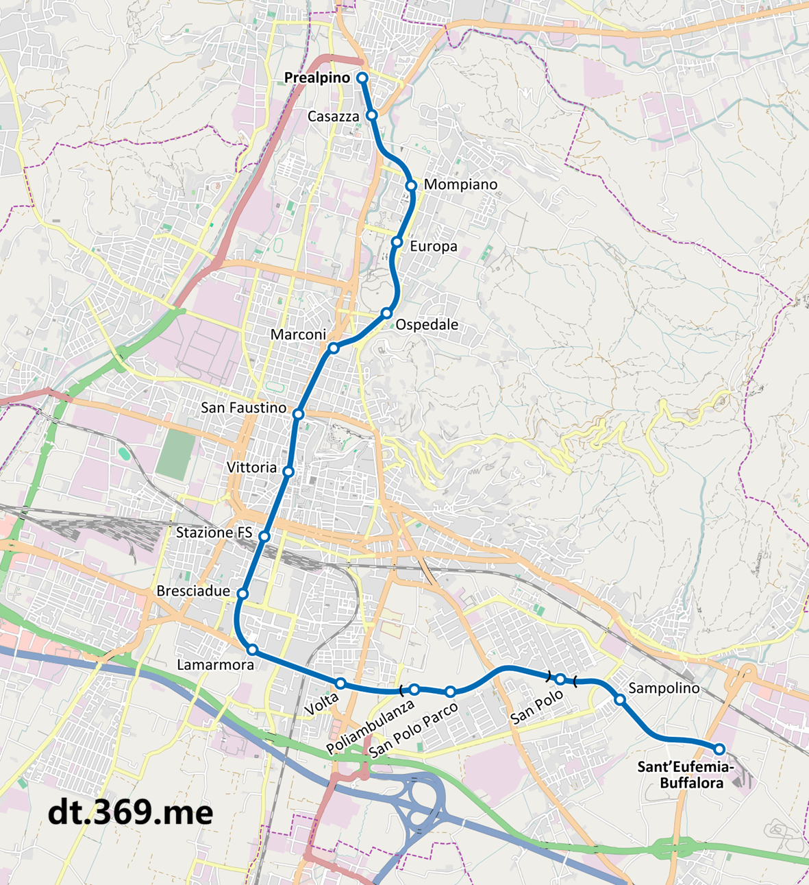 布雷西亚地铁图