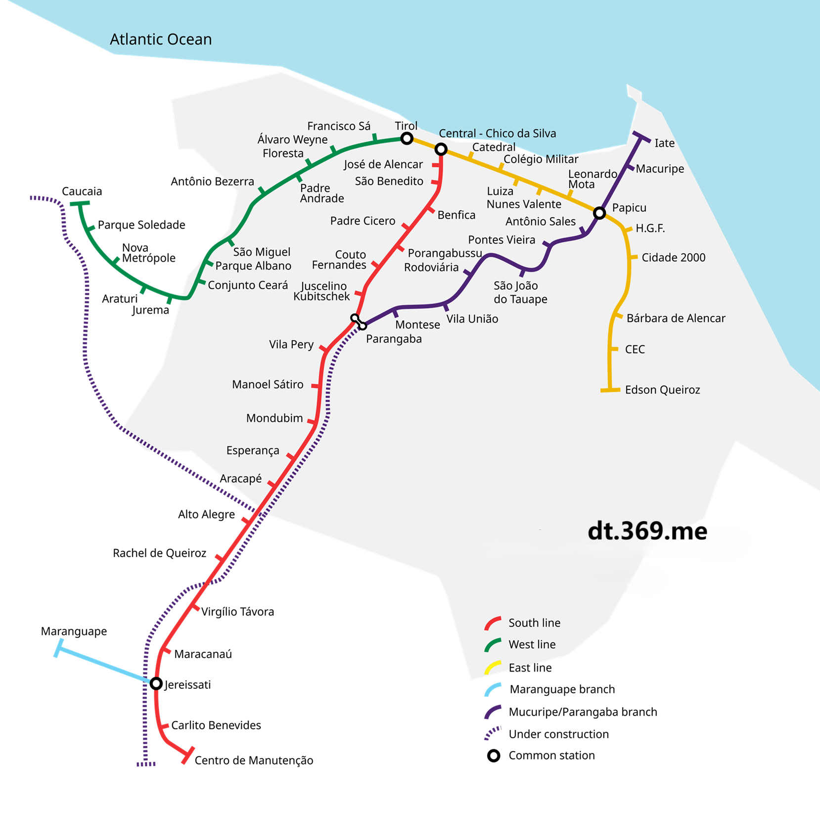 福塔莱萨地铁图