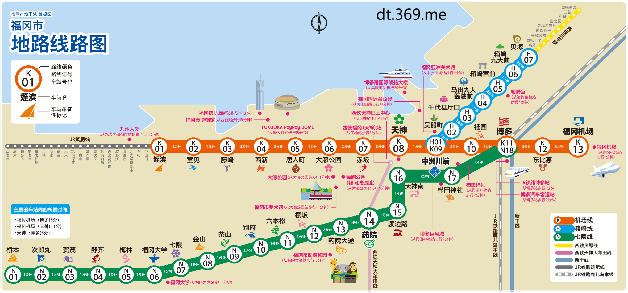 福冈地铁图