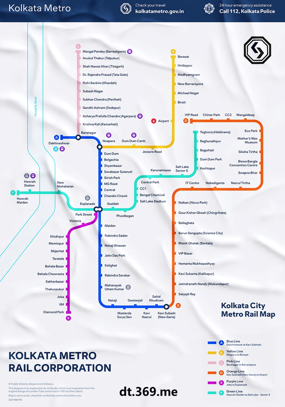 加尔各答地铁图