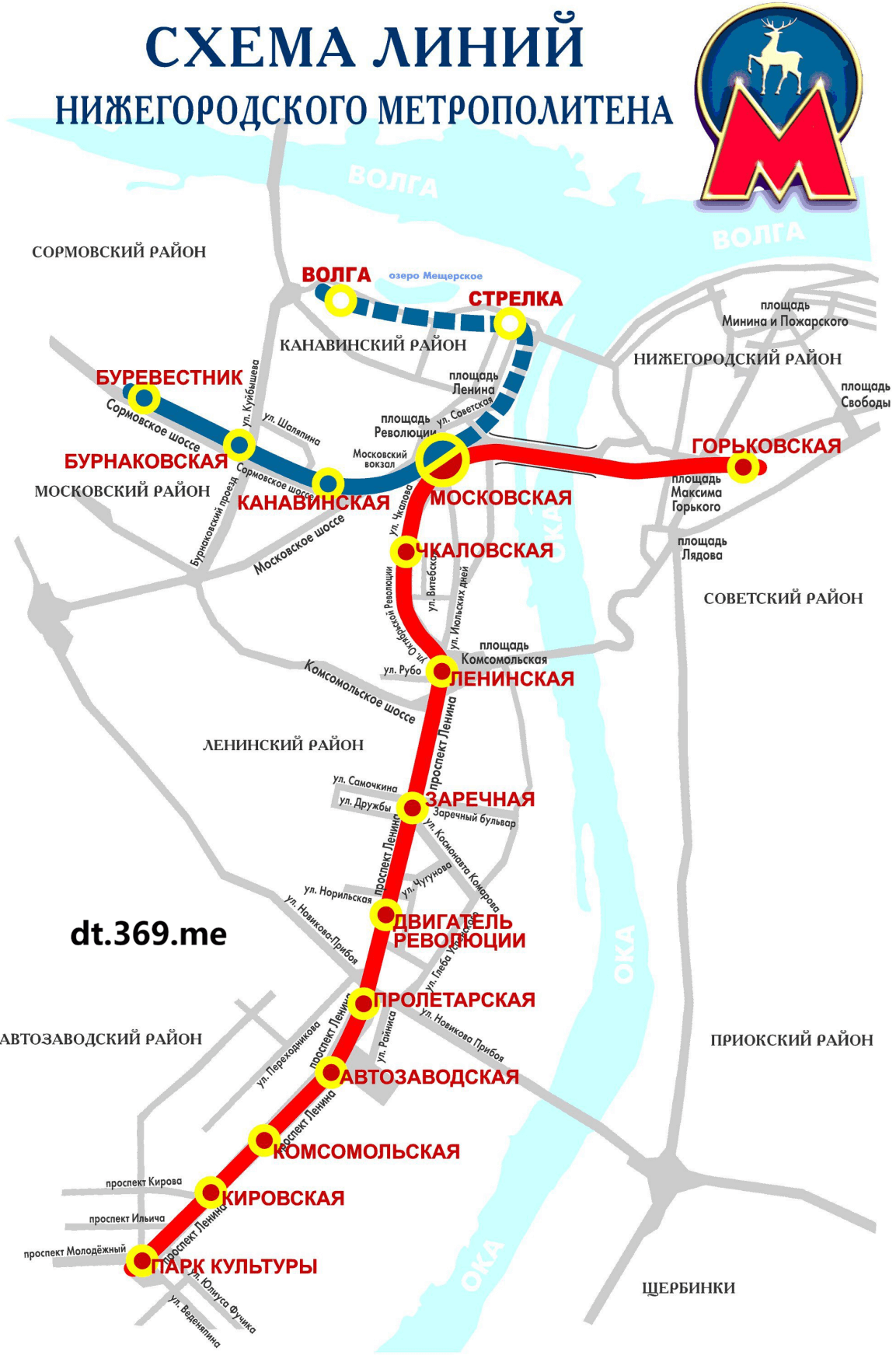 下诺夫哥罗德地铁图