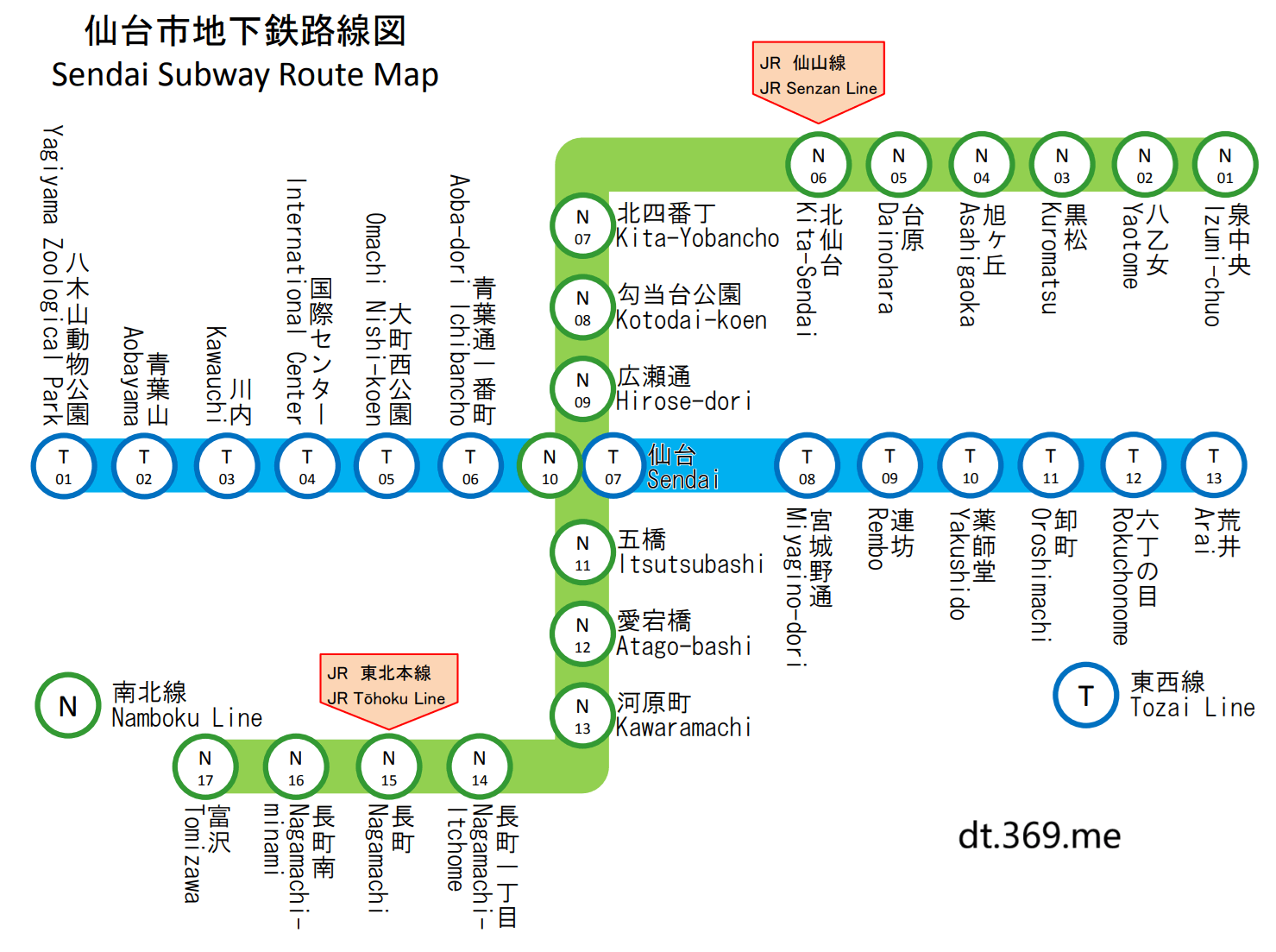 仙台地铁图
